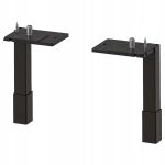 IKEA ENHET NOGI DO SZAFKI ANTRACYT 12.5 CM 2 SZT.