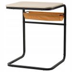 IKEA OLSEROD STOLIK ANTRACYT / CIEMNOŻÓŁTY 53x50cm