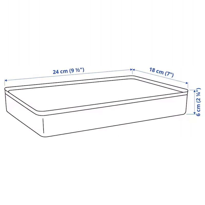 IKEA HARBMATTA Pudło na biurko pudełko 18x24x6cm z pokrywką - obrazek 6