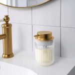 IKEA SILVTJARN DOZOWNIK MYDŁA PRZEZROCZYSTY/ZŁOTY - obrazek 5