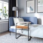 IKEA OLSEROD STOLIK ANTRACYT / CIEMNOŻÓŁTY 53x50cm - obrazek 6
