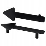 IKEA JARNSPARV UCHWYT MEBLOWY CZARNA STRZAŁA 2 SZT