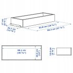 SZUFLADA MEBLOWA KOMPLEMENT CIEMNOSZARY 100x35 cm - obrazek 2