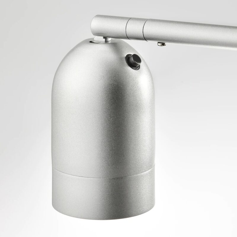 LAMPA PODŁOGOWA / DO CZYTANIA SREBRNA / BIAŁA - obrazek 4