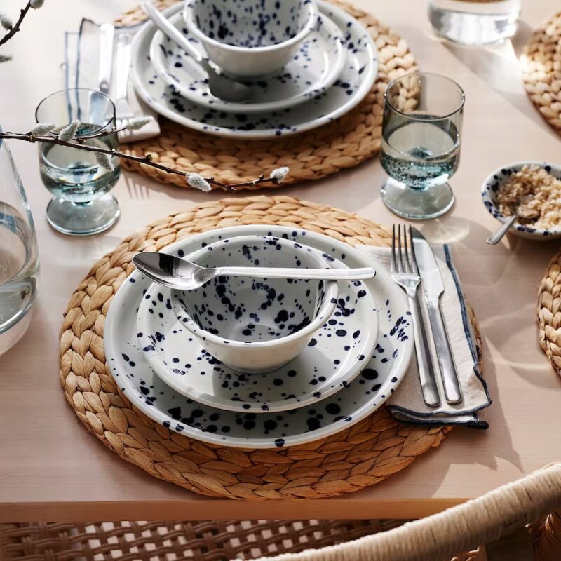 IKEA SILVERSIDA MISKA Z NIEBIESKIM WZOREM 2 SZT. - obrazek 3