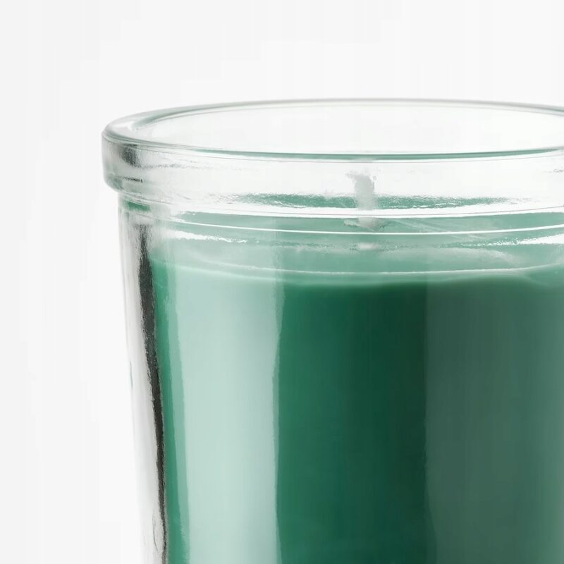 IKEA HEDERSAM ŚWIECA ZAPACHOWA ŚWIEŻA TRAWA 20 H - obrazek 2