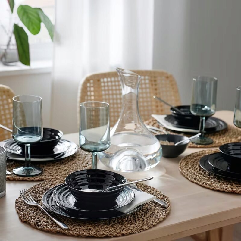IKEA NATBARB Talerz miseczka czarna 14 cm - obrazek 5