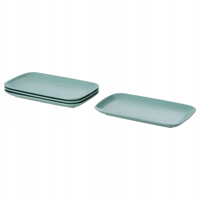 TALERZ FARGKLAR MATOWY TURKUS 30x18 CM 4 SZT.