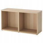 IKEA BESTA OBUDOWA DĄB BEJCOWANY NA BIAŁO 120x64