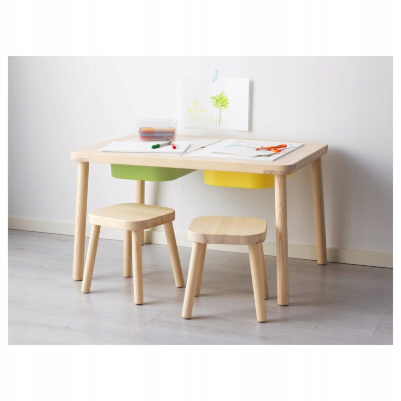 STOLIK DZIECIĘCY IKEA FLISAT 83x58 CM - obrazek 5