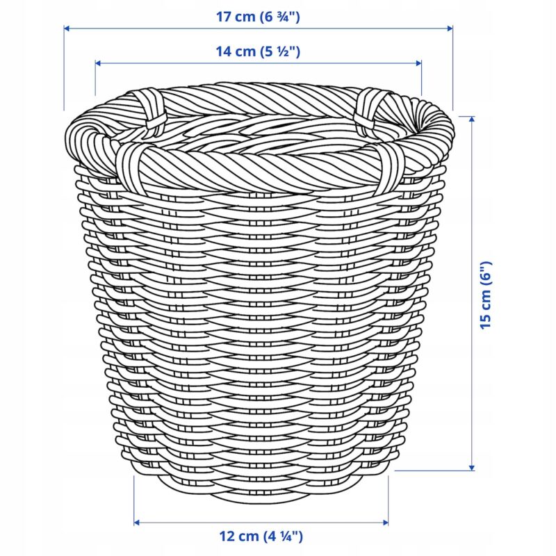 KAKTUSFIKON OSŁONKA DONICZKI, RATTAN,ROZMIAR 12 CM - obrazek 5