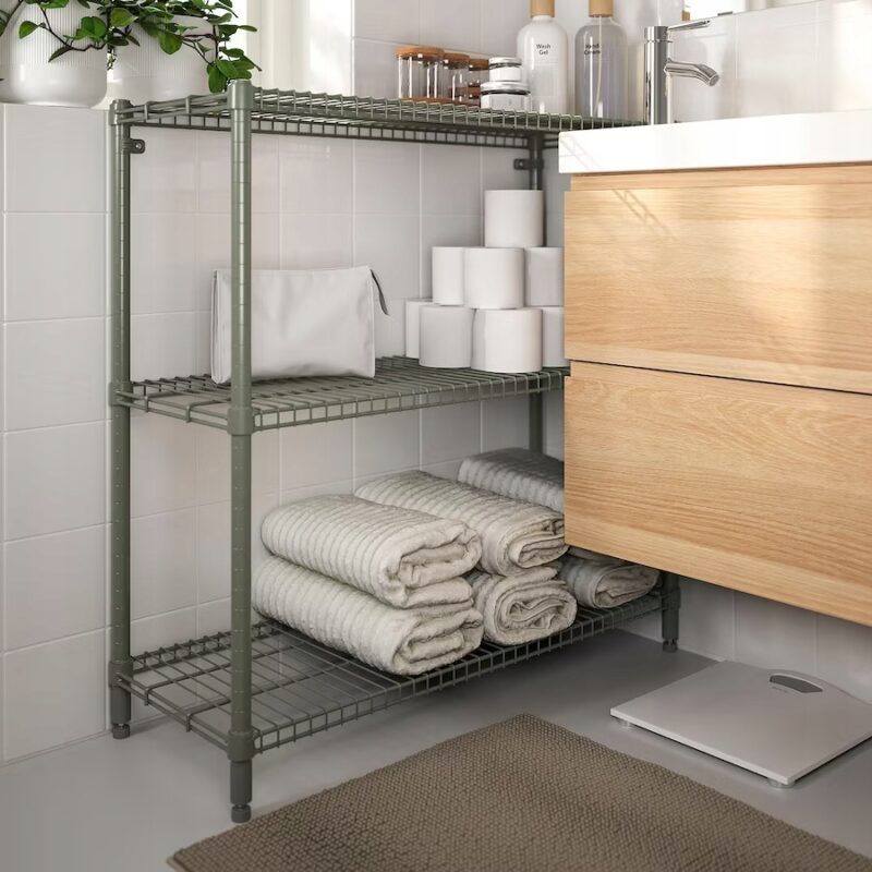 IKEA OMAR Regał szarozielony 92x36x94 cm - obrazek 4