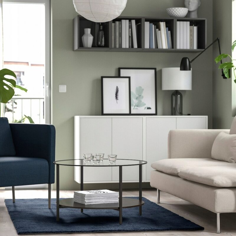 IKEA STOENSE DYWAN Z KRÓTKIM WŁOSIEM GRANATOWY 133X195 CM - obrazek 2