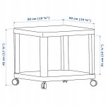 IKEA TINGBY STOLIK NA KÓŁKACH SZARY 50x50 CM - obrazek 6