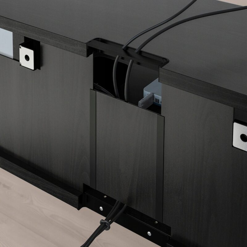 SZAFKA POD TV BESTA CZARNY BRĄZ 180x40x38 cm - obrazek 3
