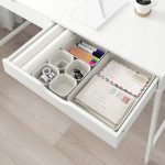 IKEA NOJIG ORGANIZER BIUROWY BEŻOWY 15x20x5 cm - obrazek 2