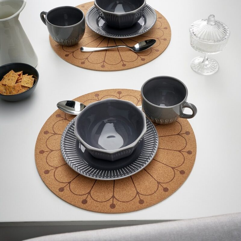 IKEA SVARTVIDE PODKŁADKA KORKOWA ZE WZOREM 35 CM - obrazek 2