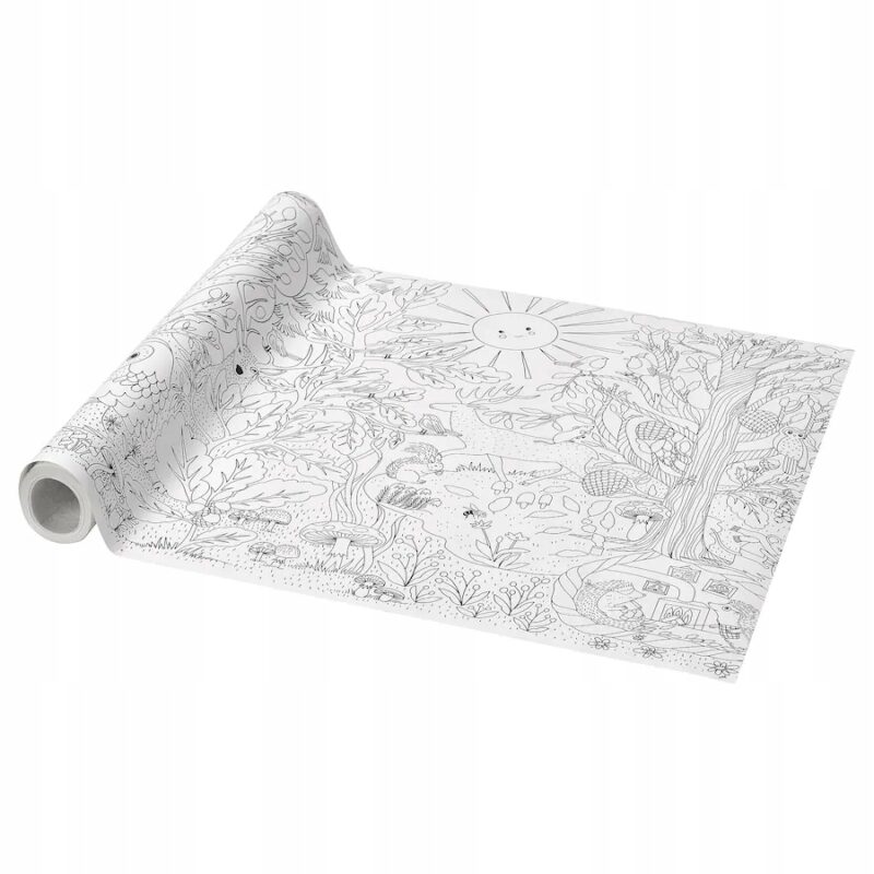 IKEA SKOGSDUVA Rolka papieru Kolorowanka XXL 10m Zaczarowany Las