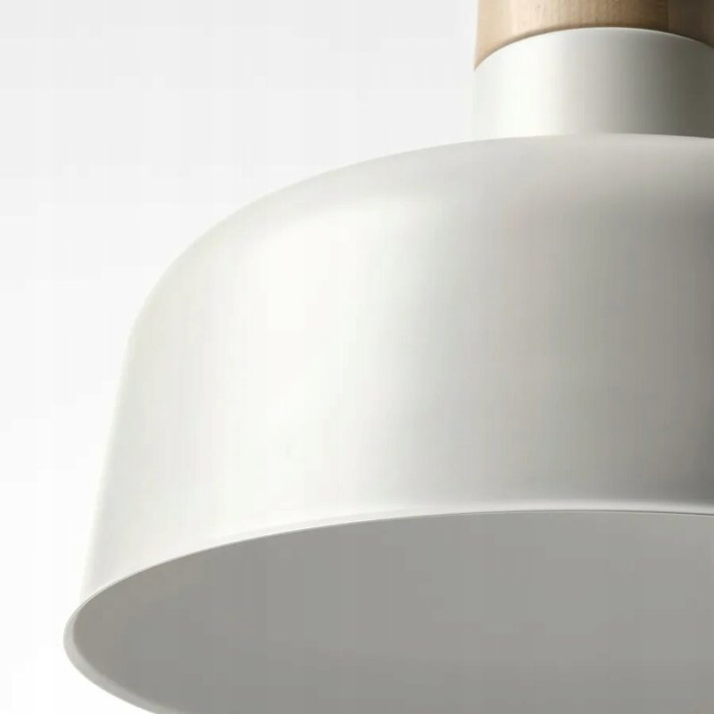 IKEA BUNKEFLO LAMPA WISZĄCA BIAŁA / BRZOZA 36 CM - obrazek 4