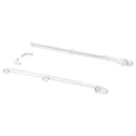 KOMPLEMENT WYSUWANA SZYNA BIAŁA 58 CM 2 SZT.