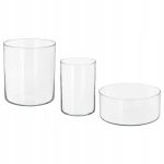 IKEA CYLINDER WAZON / MISKA ZESTAW SZKLANY 3 SZT.