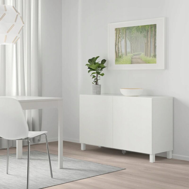 NOGA DO MEBLI BIAŁA 44x44x100 mm 2 SZT. - obrazek 2
