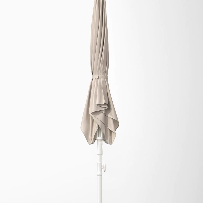 PARASOL Z NACHYLENIEM SZARY / BEŻ / BIAŁY 180x145 - obrazek 2