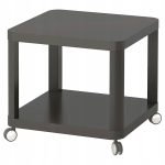 IKEA TINGBY STOLIK NA KÓŁKACH SZARY 50x50 CM