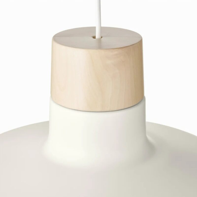 IKEA BUNKEFLO LAMPA WISZĄCA BIAŁA / BRZOZA 36 CM - obrazek 3