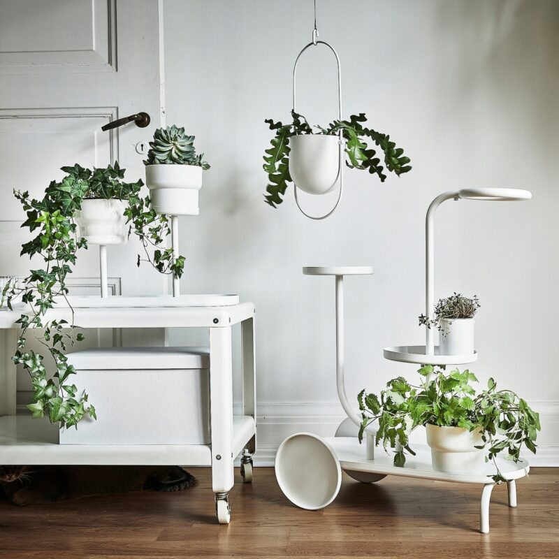 IKEA CHILISTRAN WISZĄCA DONICZKA DO WEWNĄTRZ/NA ZEWNĄTRZ BIAŁY ROZMIAR 12CM - obrazek 3
