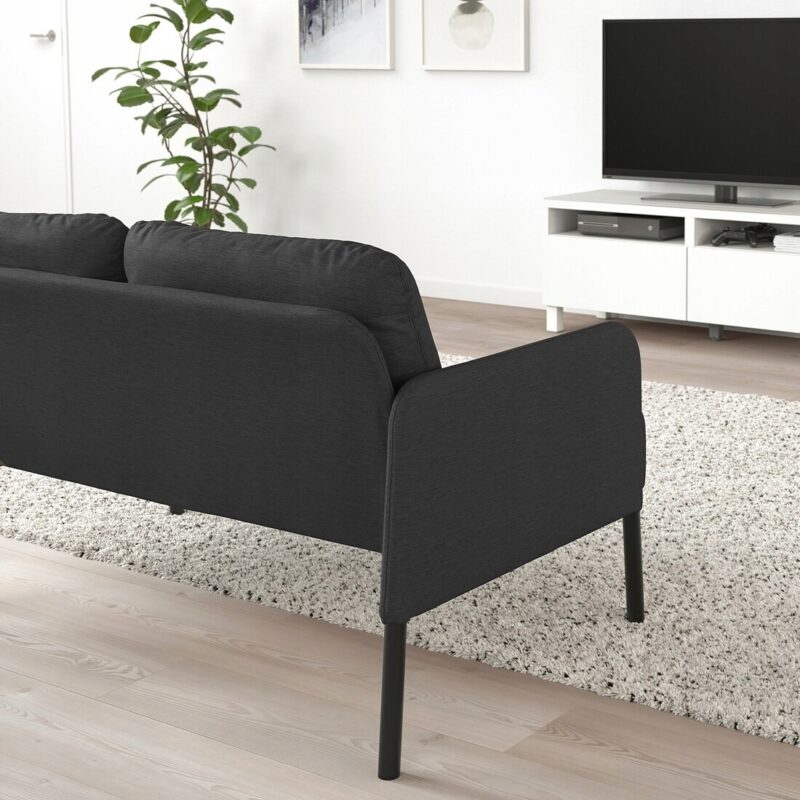 SOFA 2-OS. GLOSTAD KNISA CIEMNO SZARA - obrazek 3