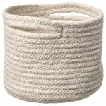 IKEA TJABBIG KOSZ NATURALNY BAWEŁNIANY 15x13 CM