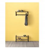 IKEA TJUSIG Półka na buty, czarny, 79x32x37 cm - obrazek 5