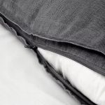 IKEA DYTAG POSZEWKA PODUSZKI CIEMNA SZARA Z LNU - obrazek 2
