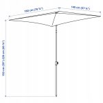 PARASOL Z NACHYLENIEM SZARY / BEŻ / BIAŁY 180x145 - obrazek 6