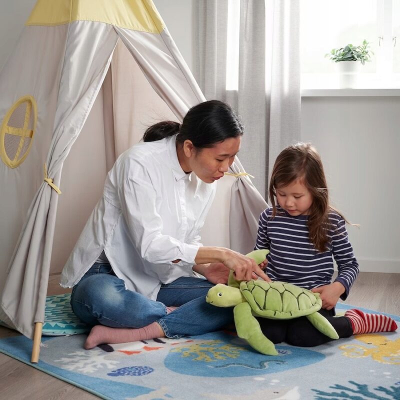 IKEA BLAVINGAD ŻÓŁW MASKOTKA PLUSZAK 44 CM - obrazek 4