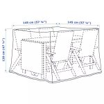 IKEA TOSTERO POKROWIEC NA MEBLE CZARNY 145X145CM - obrazek 8