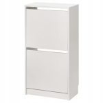 IKEA BISSA SZAFKA NA BUTY Z 2 PRZEGRODAMI BIAŁA