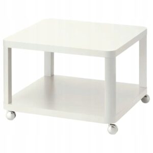 IKEA TINGBY STOLIK NA KÓŁKACH 64x45x64cm BIAŁY