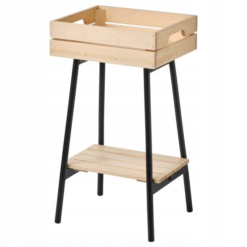 IKEA VANILJSTANG STOJAK NA DONICZKĘ SOSNA / CZARNY