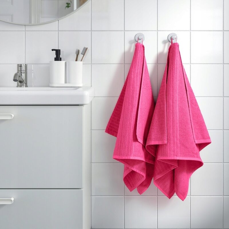 RĘCZNIK KĄPIELOWY IKEA 50X100CM BAWEŁNA RÓŻOWY - obrazek 3