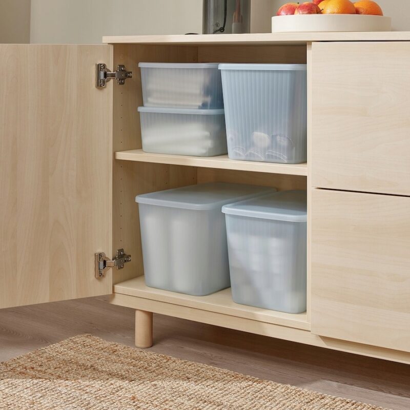 IKEA RYKTA Pojemnik z pokrywką 24x36x23 cm/14.5 l - obrazek 3