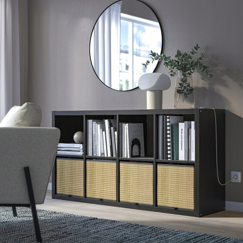 IKEA KALLAX REGAŁ CIEMNYBRĄZ 77X147X39CM - obrazek 5