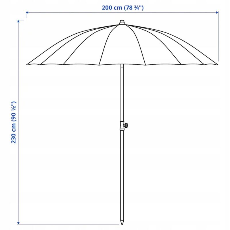 PARASOL Z NACHYLENIEM SAMSO BEŻOWY 200 CM - obrazek 6