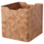 IKEA BULLIG POJEMNIK BAMBUS/BRĄZOWY 32x35x33cm