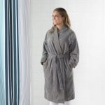 IKEA ROCKAN SZLAFROK SZARY ROZMIAR S/M - obrazek 3