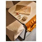 IKEA OLSEROD STOLIK ANTRACYT / CIEMNOŻÓŁTY 53x50cm - obrazek 4