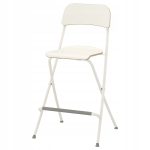 IKEA FRANKLIN TABORET SKŁADANY BIAŁY, HOKER 63CM