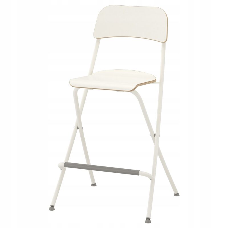 IKEA FRANKLIN TABORET SKŁADANY BIAŁY, HOKER 63CM