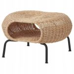 IKEA GAMLEHULT PODNÓŻEK ZE SCHOWKIEM RATTANOWY